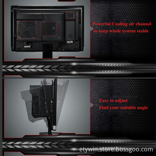 Dedicated card Graphics Card Type 23.6 inch assemble all in one pc/PIO computer with LED monitor